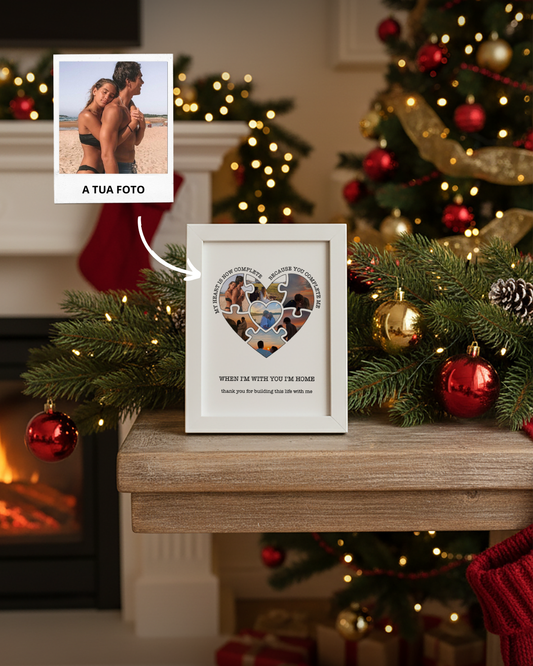 capa:namorados-natal | Quadro "Love Puzzle" c/ 7 Fotos Personalizado — presente para Namorados