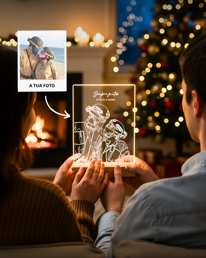 Lámpara Retrato Line Art Personalizable