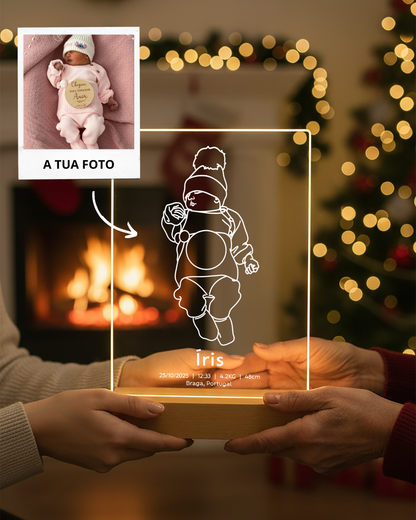 Baby Line Art Portrait Lamp