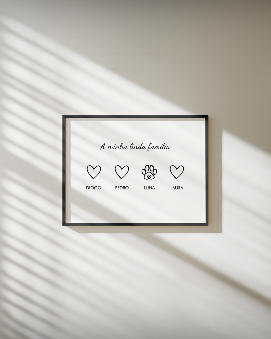 Quadro Elementos da Familia Personalizado