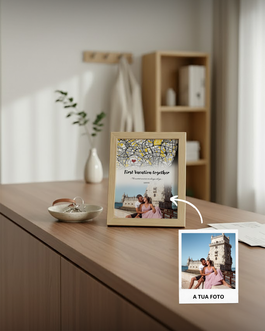 Quadro Mapa Personalizado & Fotografia