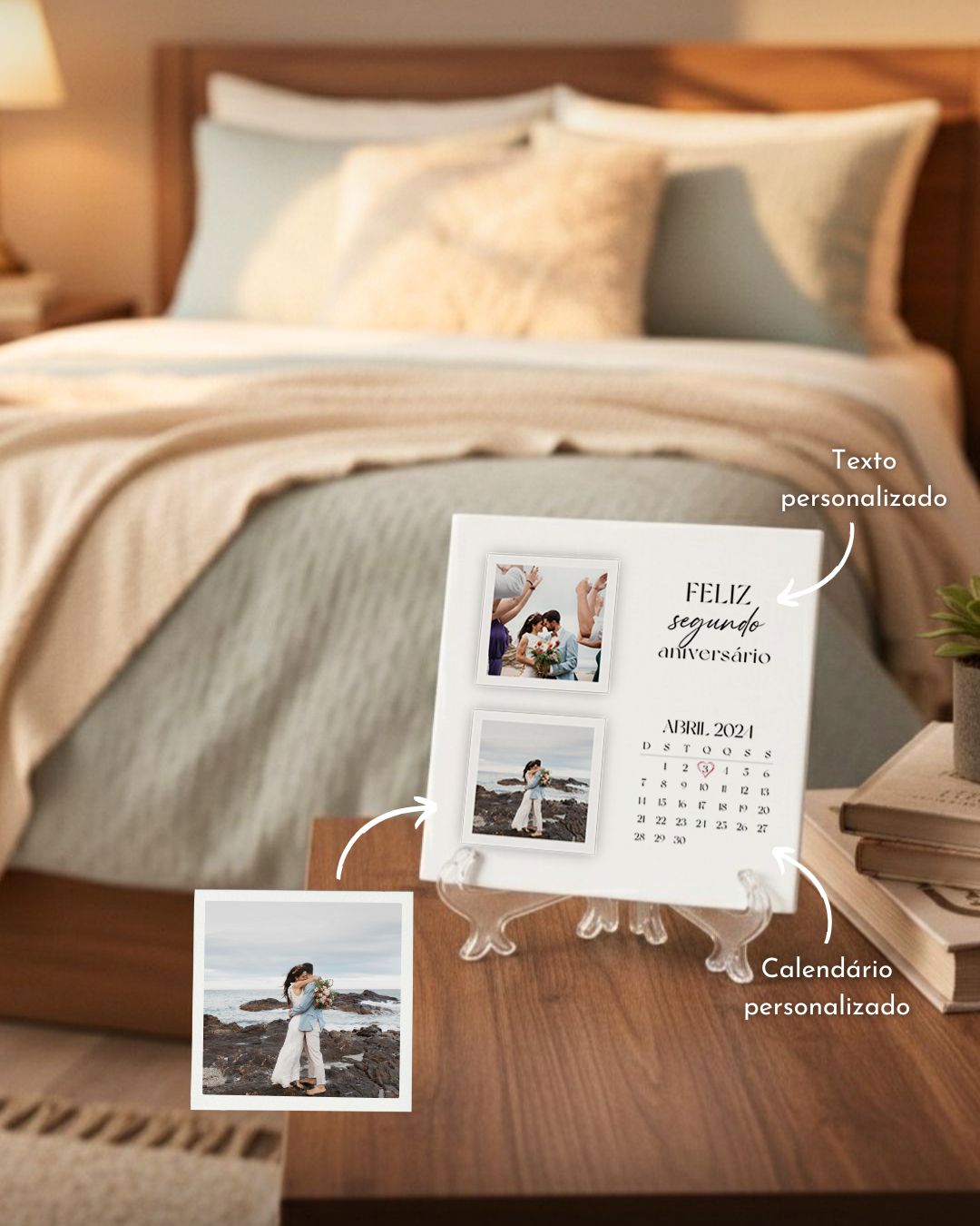 Azulejo c/ 2 Fotografias & Calendário