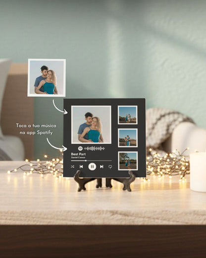 Azulejo Spotify c/ 4 Fotos & Código QR