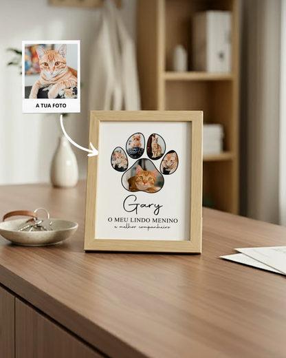 Cuadro Pata de Animal con 5 Fotografías