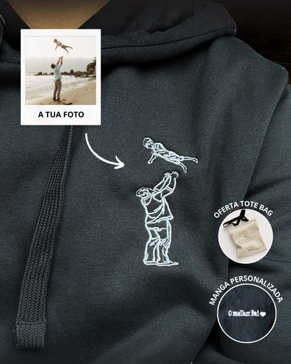 Hoodie Retrato Line Art Personalizável