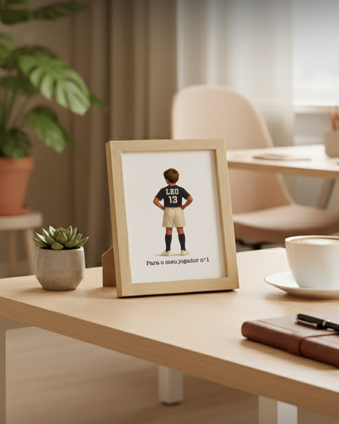 Custom Frame w/ Football Player & Name