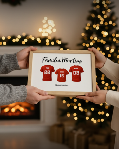 Cuadro Familia de Fútbol Personalizable