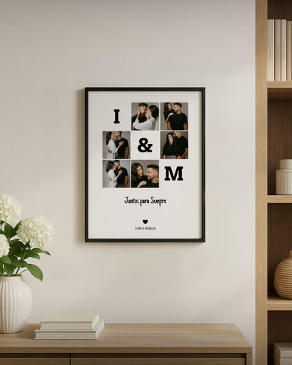 Cuadro c/ 3 Letras & 6 Fotografías