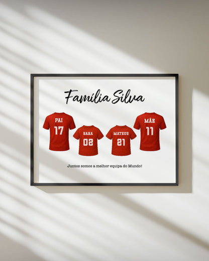 Cuadro Familia de Fútbol Personalizable