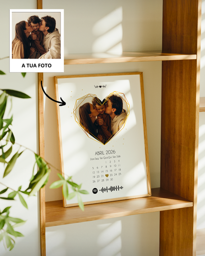 Cuadro Fotografía c/ Calendario Personalizado
