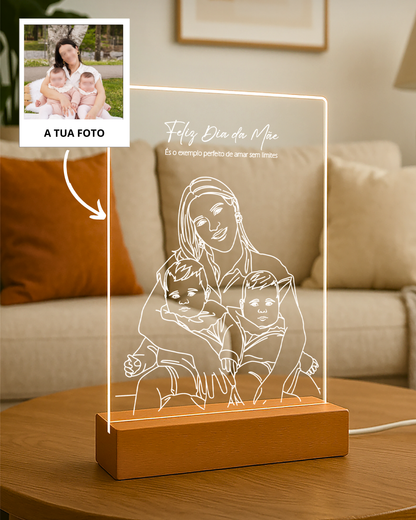 Lámpara Retrato Line Art Personalizable