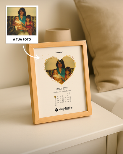 Cuadro Fotografía c/ Calendario Personalizado