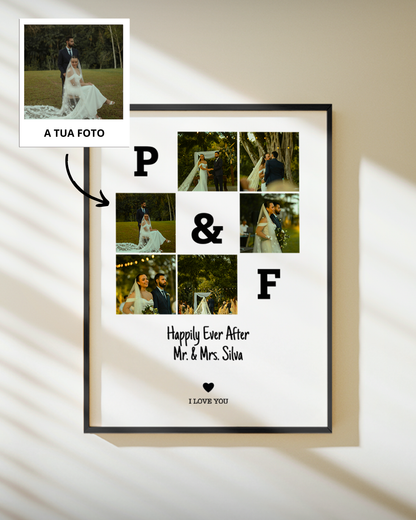 Custom Frame w/ 3 Letter and 6 Photos