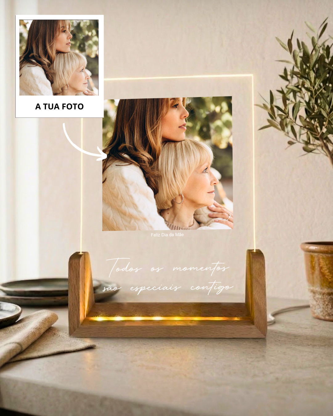 Custom Lamp w/ Text & Photo