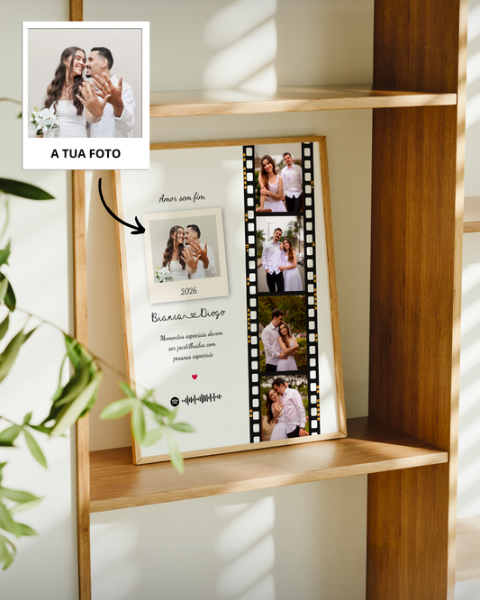 Quadro Polaroid & Camera Roll c/ 4 Fotografias