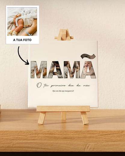 Custom Tile "Mamã" w/ 4 Photos