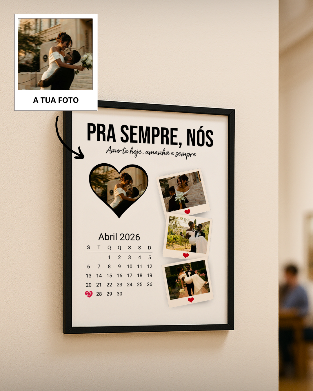 Custom Frame - Monthly Calendar w/ Special Date