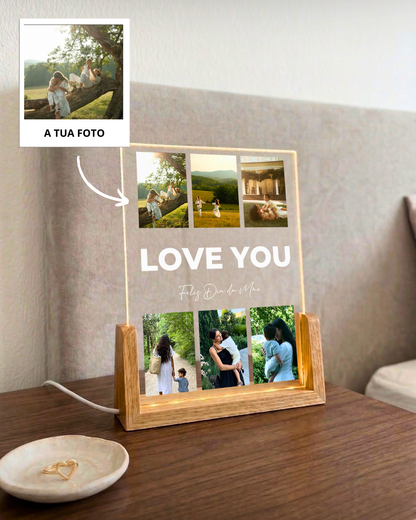 Lámpara "Love You" c/ 6 Fotografías