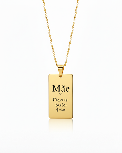 Collar Papá y Mamá c/ Nombres Personalizado
