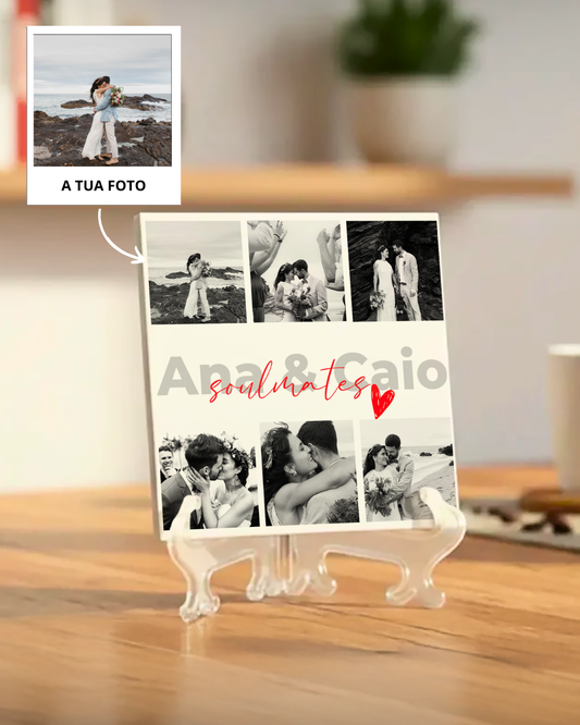 Azulejo c/ 6 Fotos & Texto Personalizado
