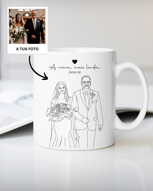 Caneca Retrato Line Art
