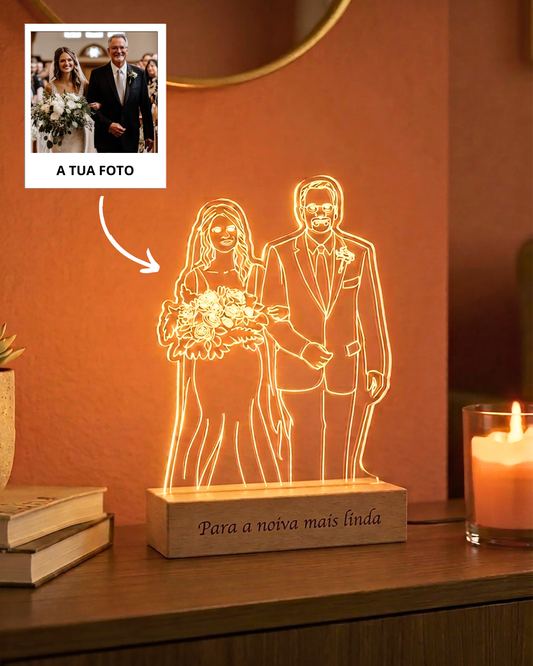 Placa c/ Retrato Line Art Personalizado