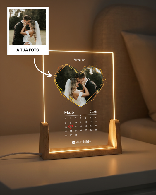 Placa c/ Fotografia Calendário Personalizado