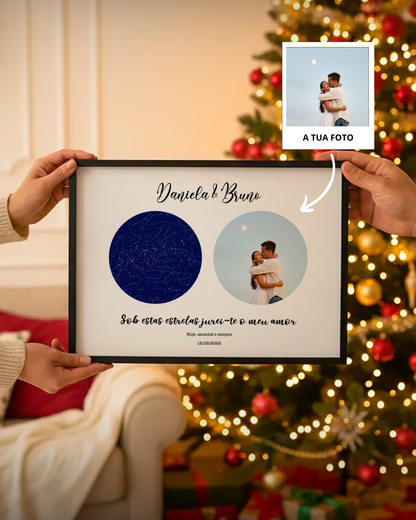 Star Map Anniversary Frame with Date