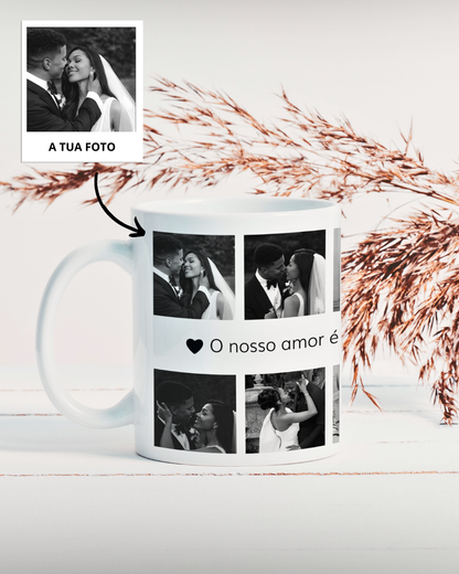 Taza con 10 Fotografías y Frase Personalizada