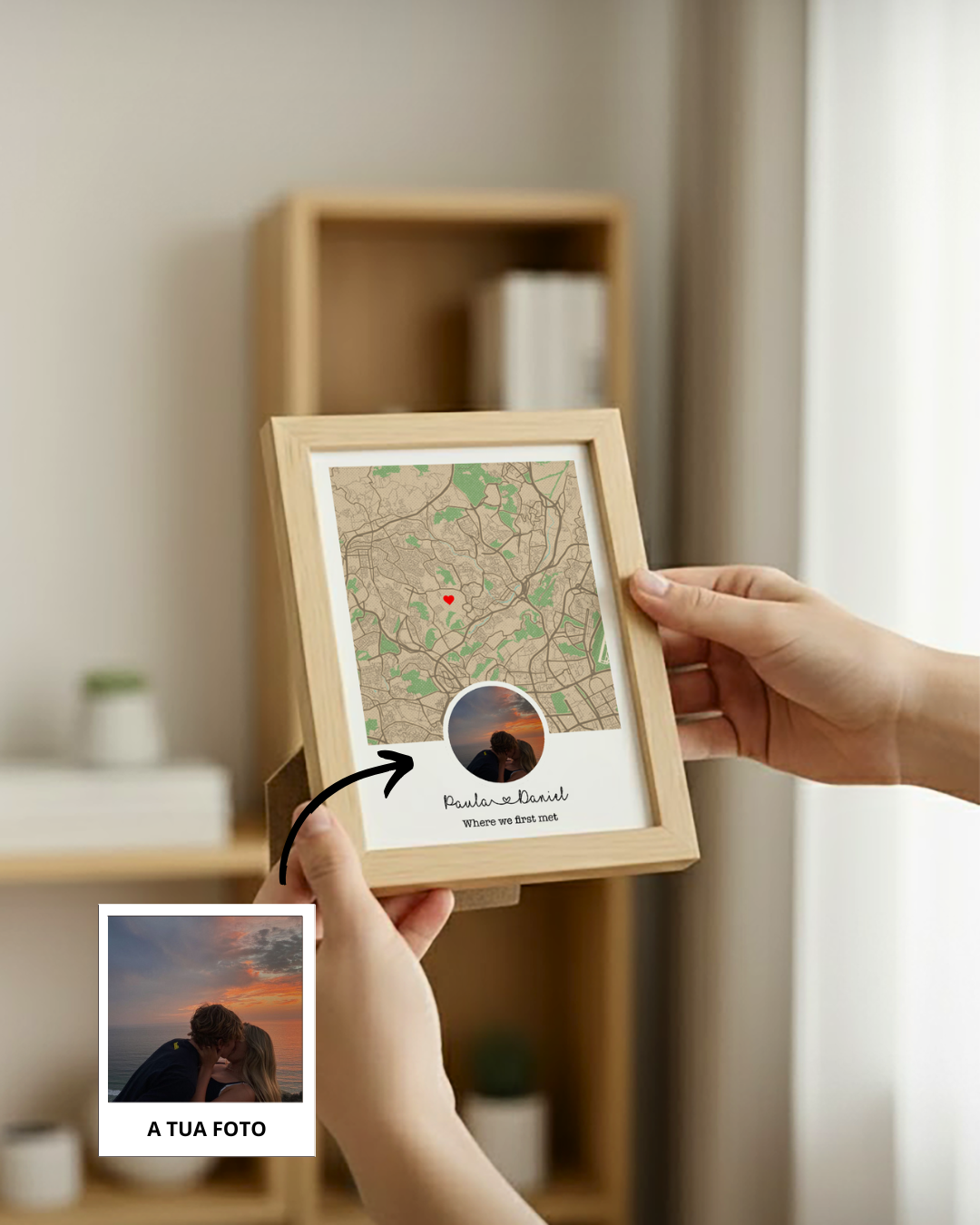 Quadro Mapa Onde Nos Conhecemos
