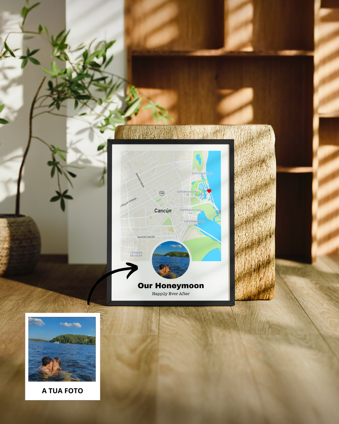 Quadro Mapa Onde Nos Conhecemos