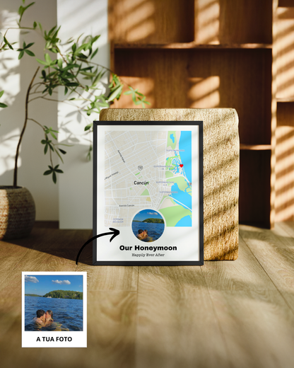 Quadro Mapa Onde Nos Conhecemos