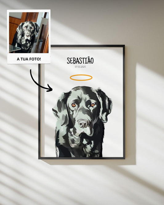 Cuadro Retrato Colorido Animales c/ Halo (1 animal)