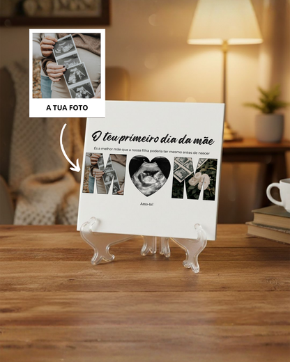 Azulejo "M-❤️-M" con 3 Fotos Personalizado