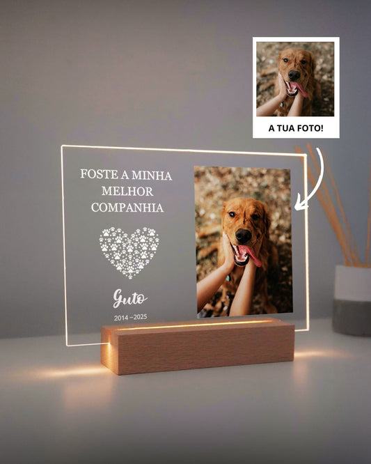 Lámpara Memorial de Animal Personalizada