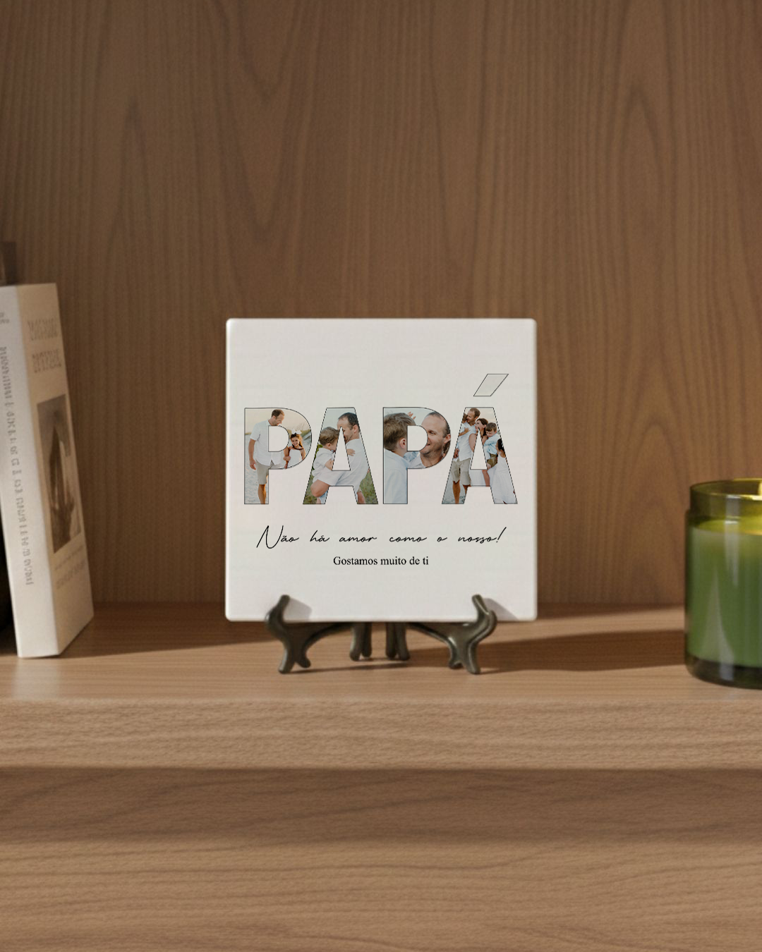 Azulejo "PAPÁ" c/ 4 Fotos Personalizado