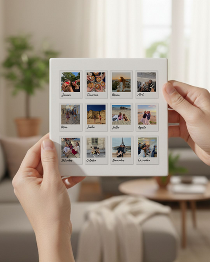 Azulejo 12 Meses c/ 12 Fotografías Personalizado