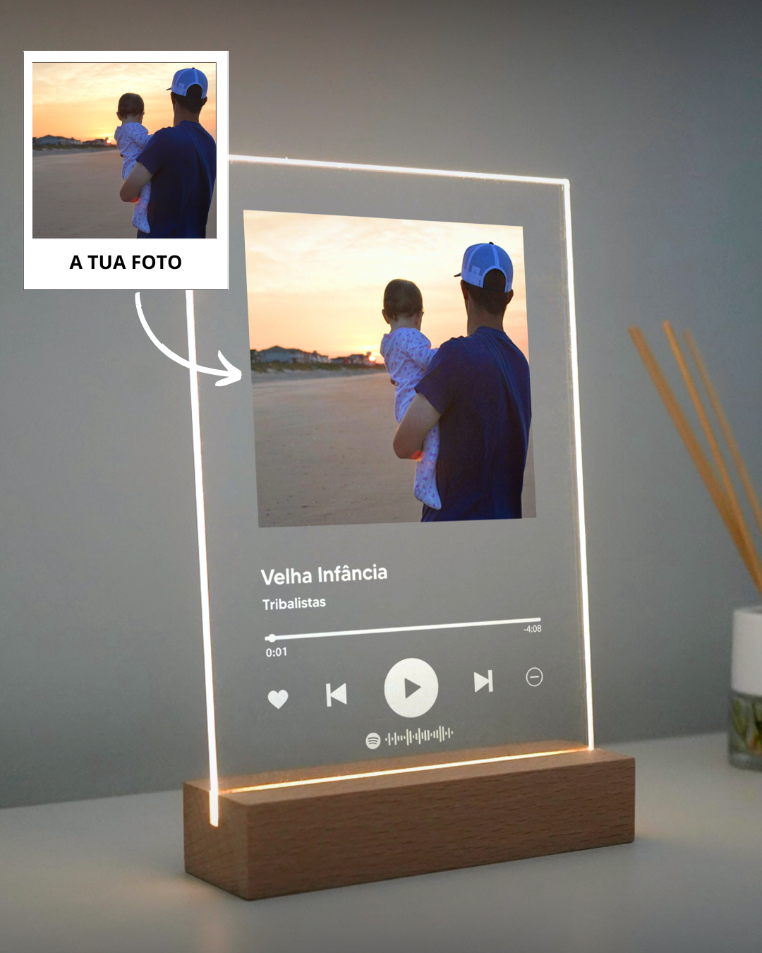 Placa Spotify Personalizável (Foto & Música)