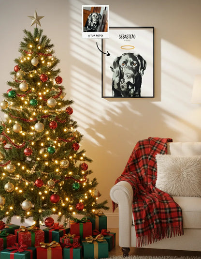 Cuadro Retrato Colorido Animales c/ Halo (1 animal)