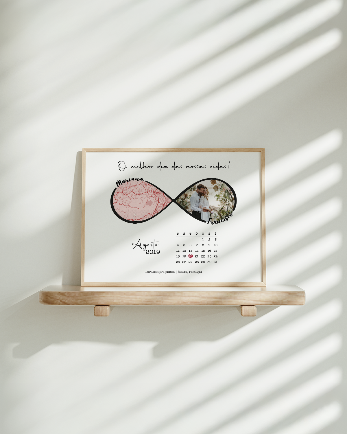 Cuadro Infinito c/ Mapa & Fotografía & Calendario