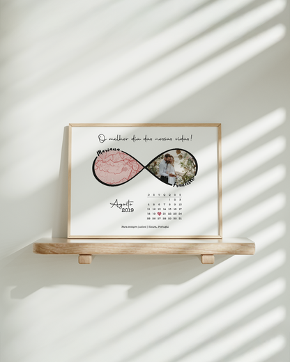 Cuadro Infinito c/ Mapa & Fotografía & Calendario