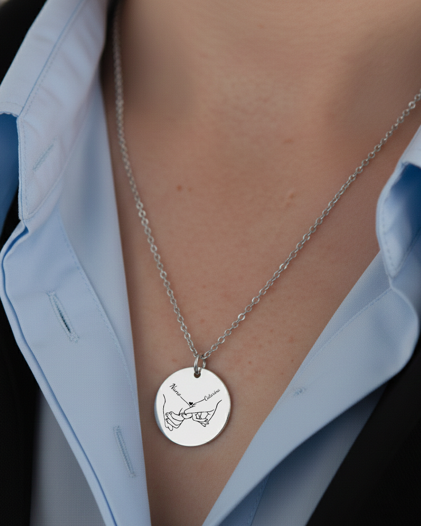 Colar Pinky Promise c/ Nomes Personalizado